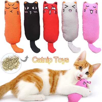 Cat Toys Funny Interactive Plush Teeth Grinding nip Toy Kit1