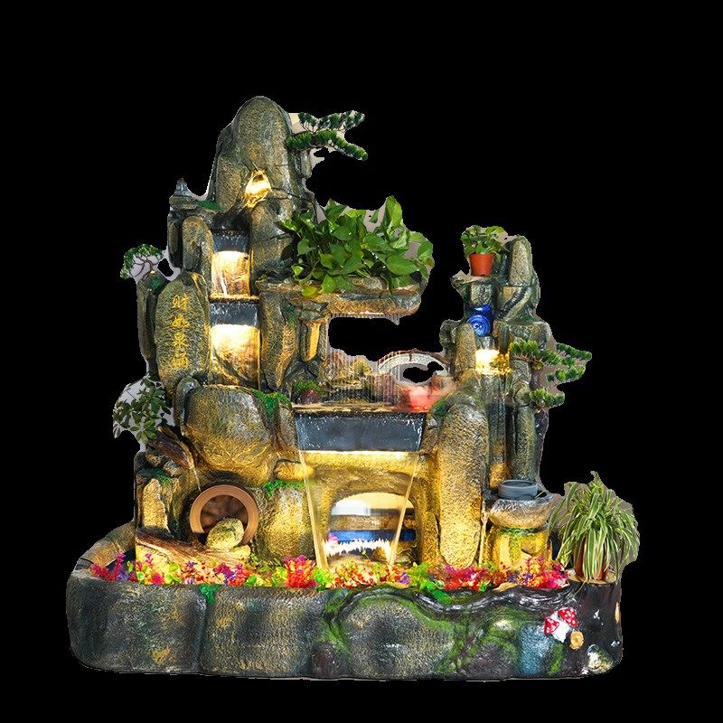 假山流水喷泉招财阳台客厅庭院公司水景观摆件循环水幕墙鱼池造景,家居饰品,流水摆件,淘宝优惠券,粉丝福利购,淘宝优惠卷