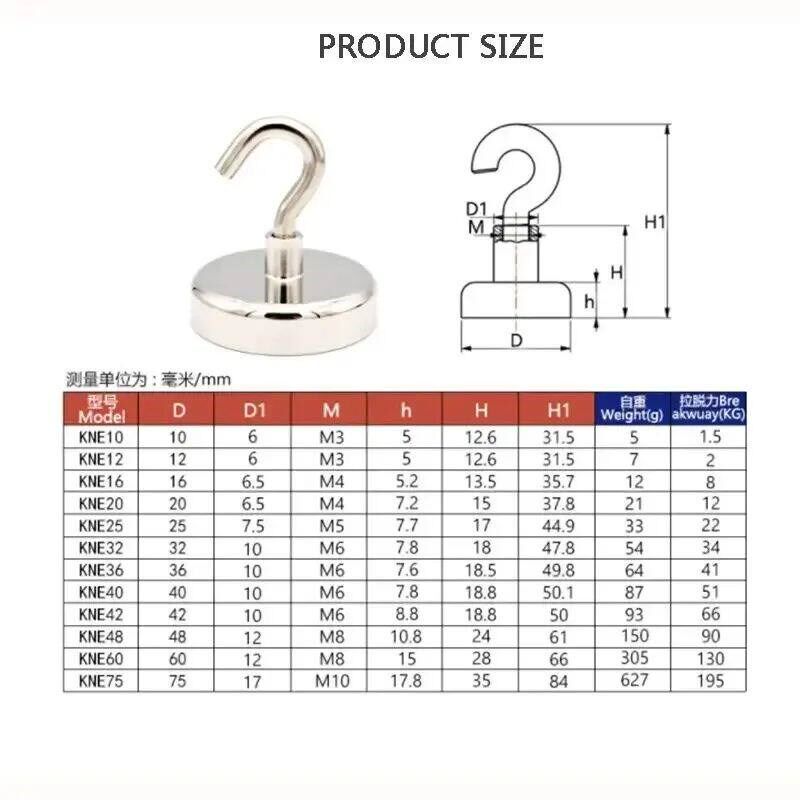 10PCS Strong Magnet Hooks Multi-Purpose Storage Hooks Home K
