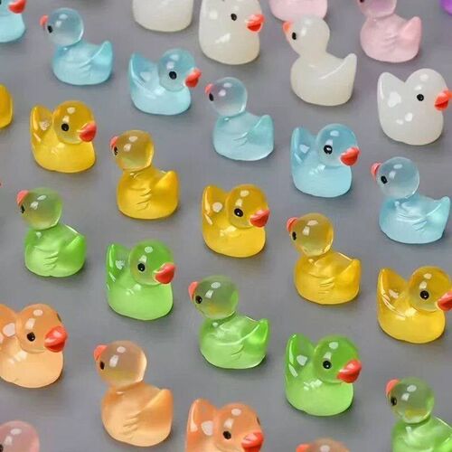 10/30/50PCs Luminous Mini Ducks Tiny Ducklings Figures Glow