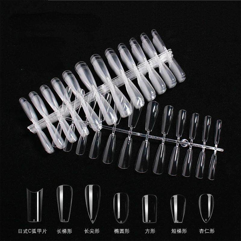 24pcs Fake Nail Transparent Full Coverage Ballerina Stiletto