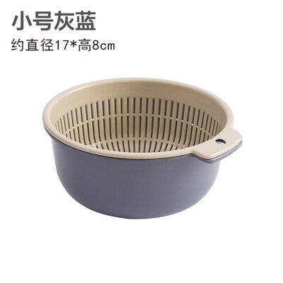 DoubleLayer Plastic Drain Basket Leakage Basin Rice Washing