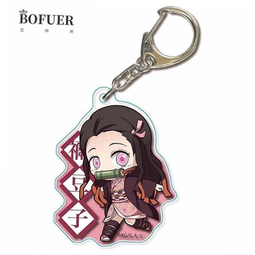 Hot Aanime Demon Slayer Acrylic Keychain Nezuko Cartoon Char