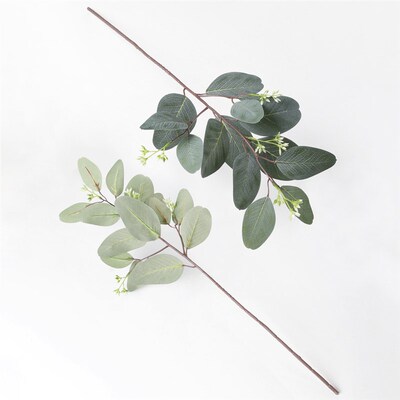 Artificial Green Eucalyptus Plastic Plants Simulation Money