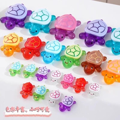 New Glow-in-the-Dark Tiny Turtle Resin Figurine, Cream Glue