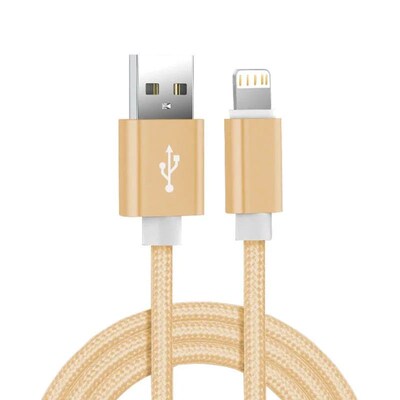 Metal Nylon Braided USB Charger Cable for iPhone 14 8 7 6S P
