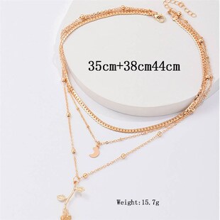 Multilayer Moon Gold bls Necklaces Bohemia Pendant miracle