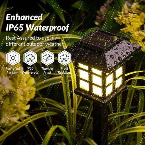 2 Pack Solar Pathway Light Outdoor Solar Lamp Waterproof Lan