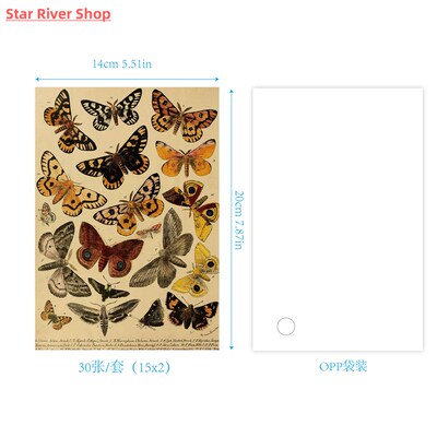 30Sheets Retro Letter Sheet Material Paper Newspaper Planner