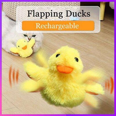 Flapping Duck Cat Toys Interactive Electric Bird Toys Washab