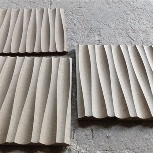 新款型纽恩泰门头室内外密度板阻燃PVC背景波纹雕刻通花板波浪板