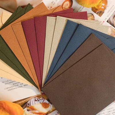 16 * 11.3CM Western style linen woven retro envelope