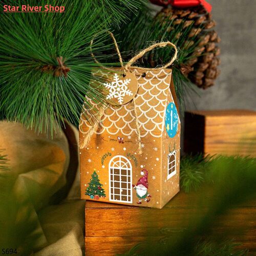 24pcs Christmas Kraft Paper Gift Boxes Advent Calendar Ginge