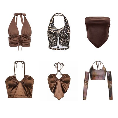 Black Corset Top Sexy Gothic Clothes Spaghetti Strap Crop To