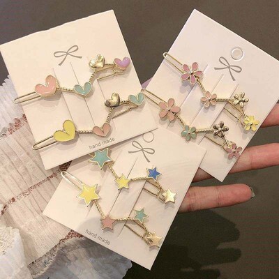Frog Clip Girl Hairpin Headdress Sweet Hair Clip Bow Hair Cl