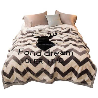 Raschel double layer thick winter blanket Cobertor quilt 毯