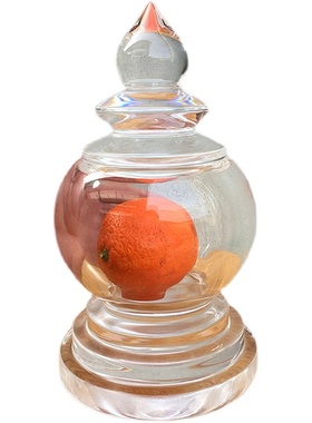 天然白水晶舍利塔 手工制作佛塔摆件装藏舍利子瓶子嘎乌盒 水晶塔