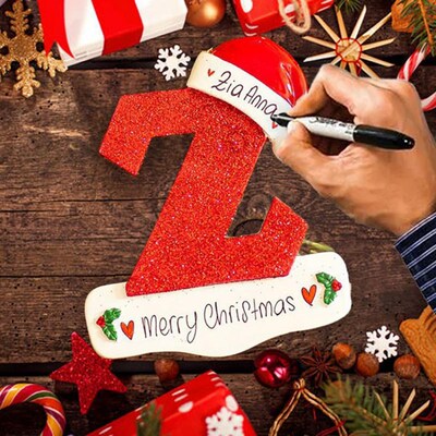 2023 Christmas Tree Decoration Letter Pendant 26 Letters Hom
