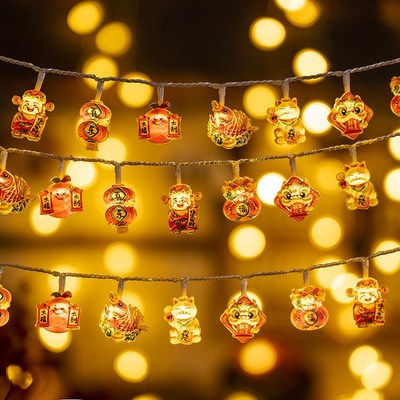 New Year decoration Christmas flashing lights string Chinese
