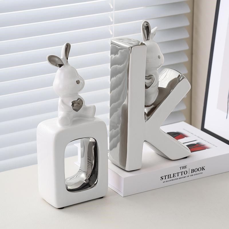 OK兔书挡摆件家居饰品客厅仿真书创意陶瓷办公室桌面,家居饰品,装饰摆件,淘宝优惠券,粉丝福利购,淘宝优惠卷