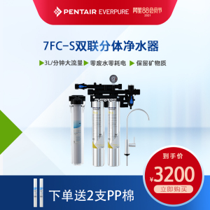 爱惠浦商用净水器自来水直饮过滤器咖啡店奶茶店净水机7FC-S双联