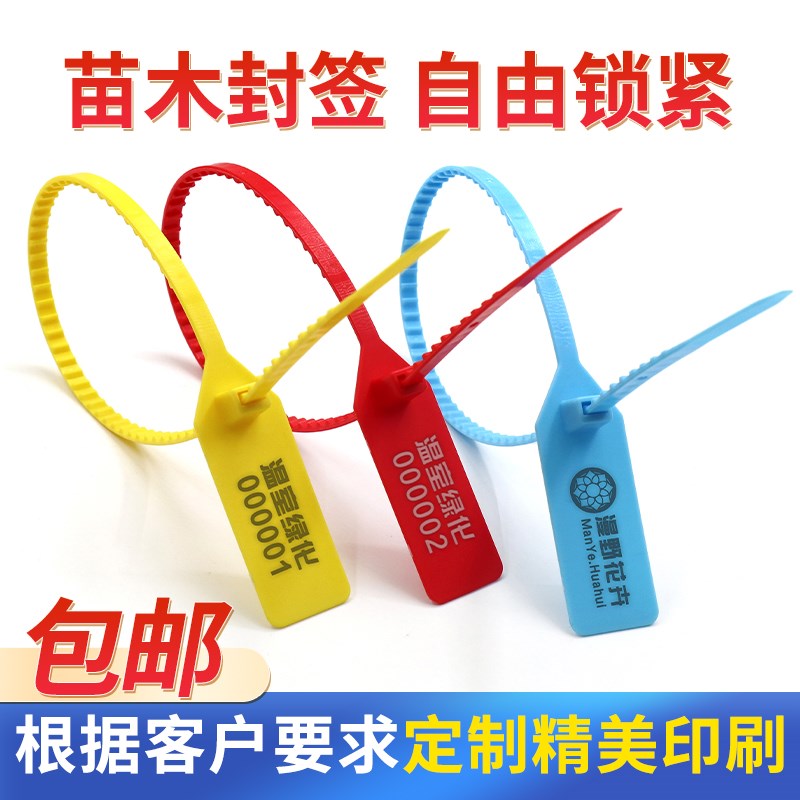 一次性塑料吊牌标牌挂签防拆扣标签扎带物流封条集装箱铅封锁扣
