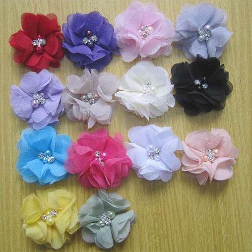 CD4 handsewn beads flower head flower headband accessories