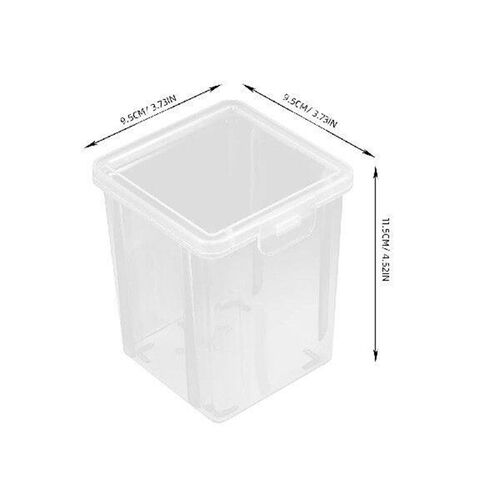 2 Pcs Storage Bins Box Clear Pencil Boxes Cases Small