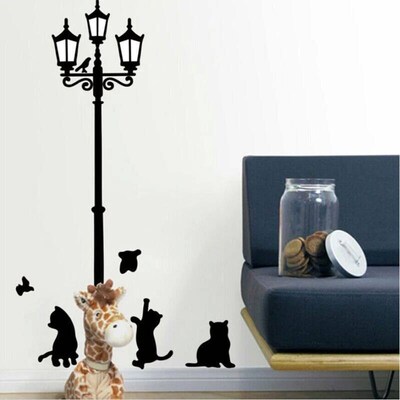 Creative DIY Popular Ancient Lamp Cats and Birds Wall er Car