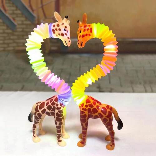 1pcs Anti Stress Funny Changeable Fidget Toy Giraffe LED Tel