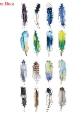 30pcs/pack Feather Shape Box Set Bookmark Stationery Paper R