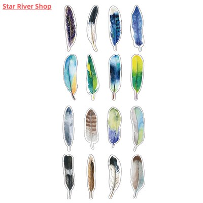 30pcs/pack Feather Shape Box Set Bookmark Stationery Paper R