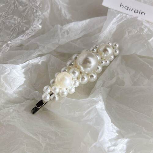 1Set Handmade Pearls Hair Clips Pin for Women Fashion Geomet
