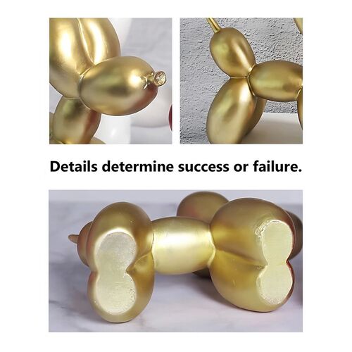 1pc Handmade resin balloon dog Statue ornament - Cute white