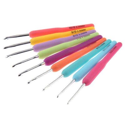 Weave Tools Multicolor Hook Handle Multicolor Knitting