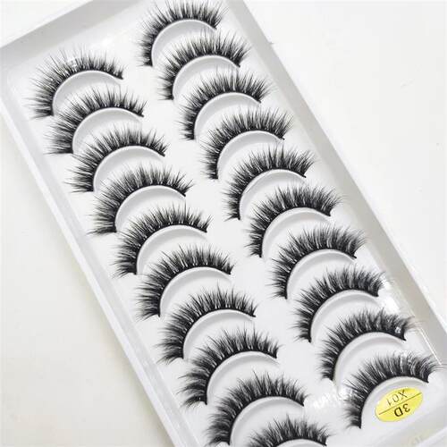 20 Style 10 Pairs Natural 3d Mink Lashes Soft False Eyelashe