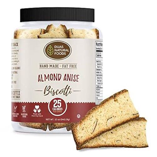 DIJAS Natural Foods, Fat Free Biscotti Cookie, All Natura