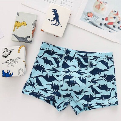 4Pc Panties for Boys Underwear Kids Boxer Panties Cotton Tee