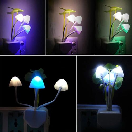 Light Controlled Dream Mushroom 7 Color LED Night Light Nove