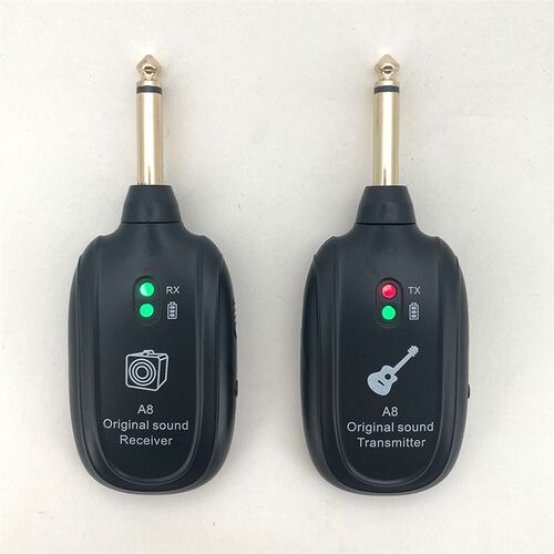 Guitar Wireless System Transmitter Receiver Built-in Recharg