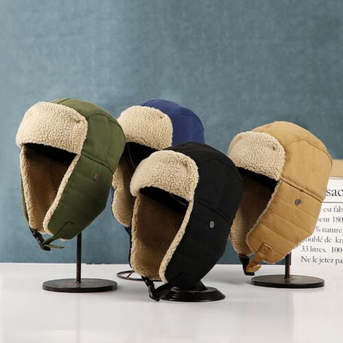 Unisex Men Women Ear Protection Cap Trapper Bomber Warm Troo