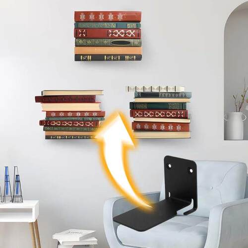 Stainless Steel Bookshelf Bracket Wall Shelf Float Holder In
