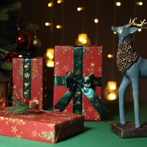 Christmas Wrapp paper Christmas Eve gift vintage kraft paper