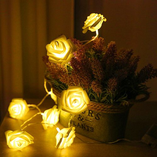 1.5M 10led Battery LED Rose Christmas Lights Holiday String