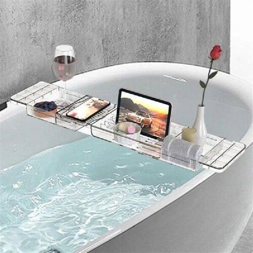 Tub Table For Bath Clear Anti-Tipping Bathroom Bathtub