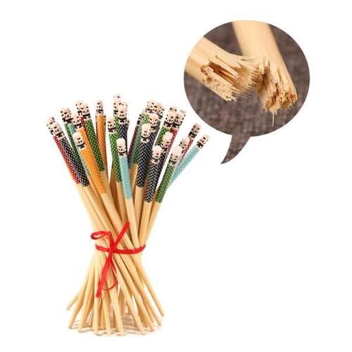 Hot! 5Pairs Panda Dot Wooden Chopstick MultiColor Kitchen R