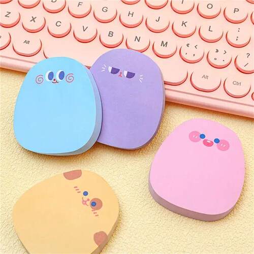 60 Sheets Cute Cartoon Color Note, Student Sticky Note Messa