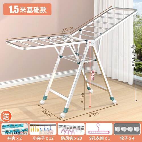 Clothes Drying Rack Indoor/Outdoor Collapsible Laundry