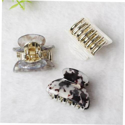3pack Hair Clip Daisy Acrylic Plastic Small Hair Claw For Wo