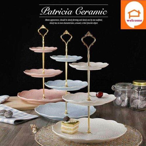 european embossed ceramic platter snack plate cake rack
